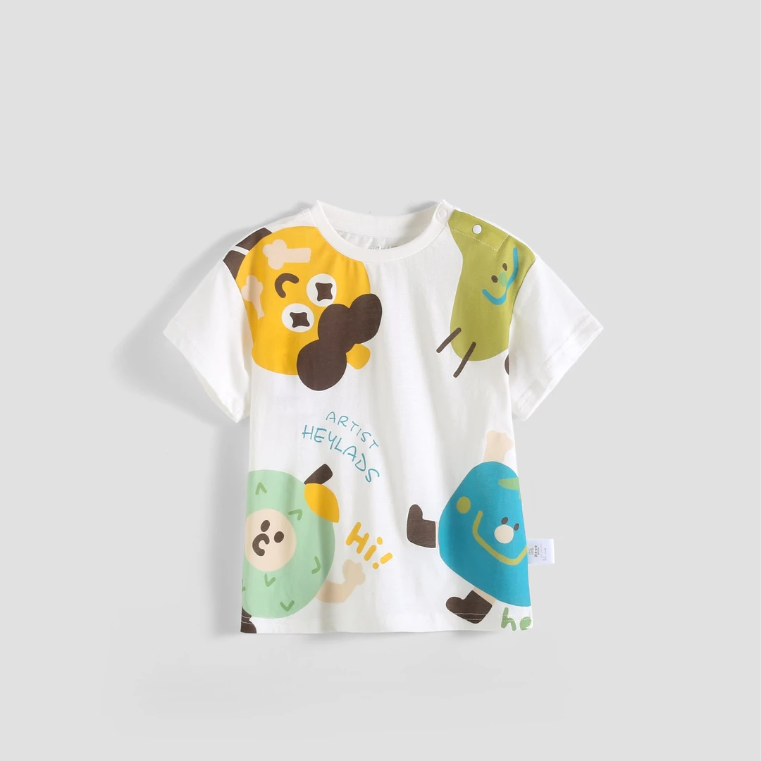 男生女生男婴童可爱搞怪图案短袖T恤NJTCJ24417*