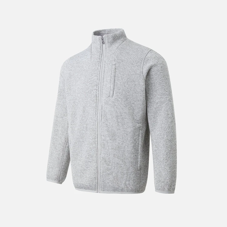 LU+SJ系列秋冬运动花纱粗针拉绒内里针织夹克外套舒适户外休闲