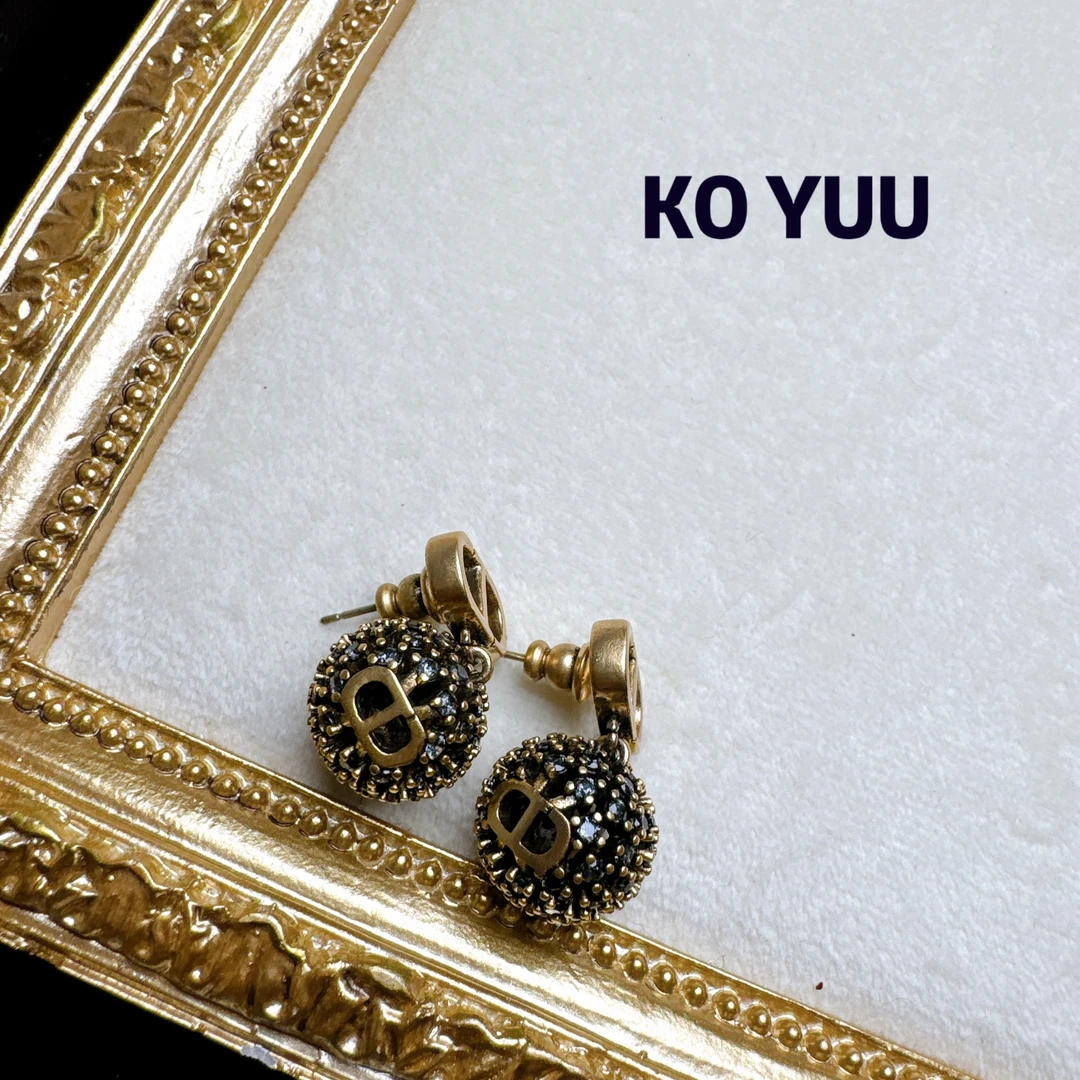 铜合金锆石耳饰 【雨桐高奢饰品】耳环CC00301