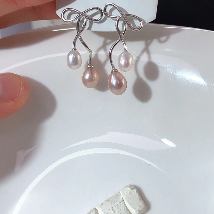 淡水珍珠项链银S925镶嵌兜***糖