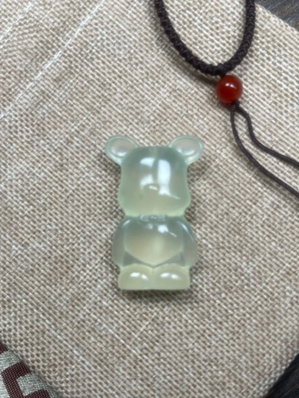岫玉小熊吊坠 挂件