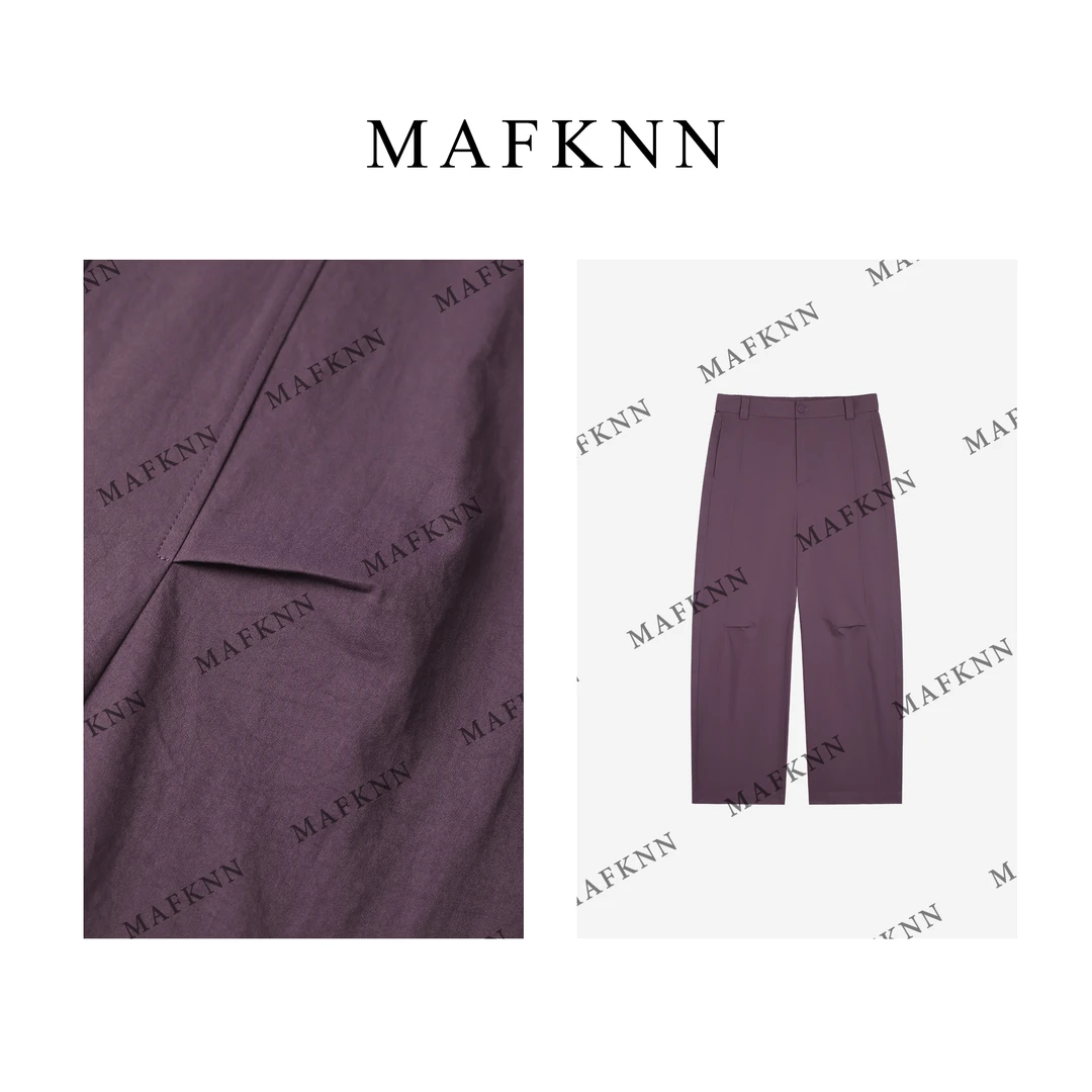 MAFKNN/玛肯时尚休闲简约纯色百搭夏季女士休闲裤MK12284