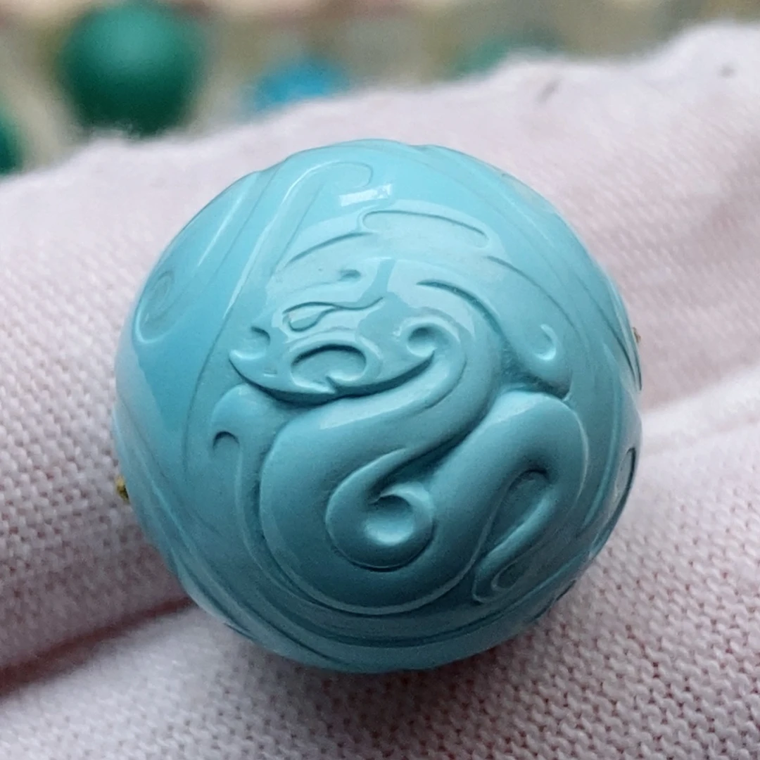 未镶嵌绿松石珠珠