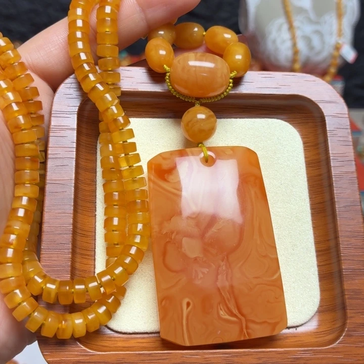 蜜蜡未镶嵌颈饰项链