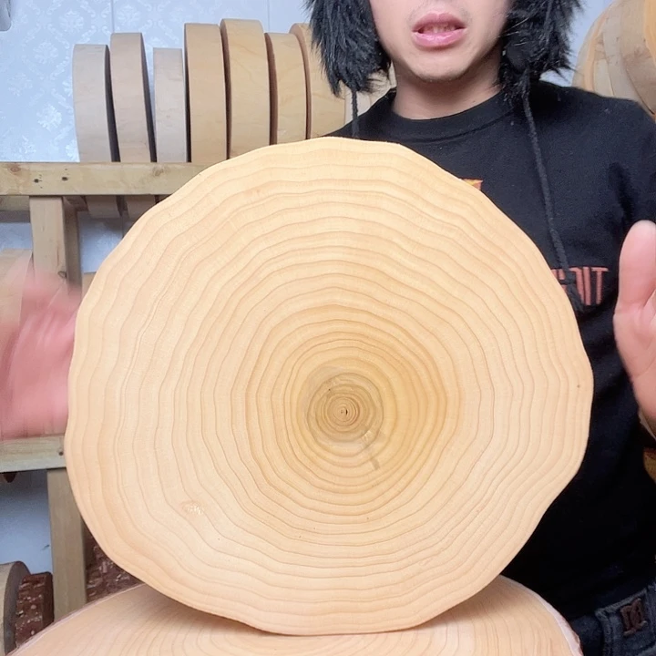 木银杏树菜板原木切割