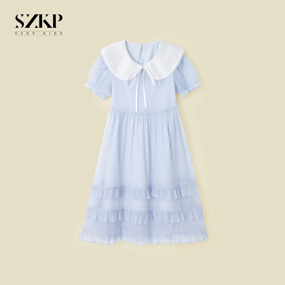 SZKP夏季新款透气女童公主裙中大童休闲时尚儿童连衣裙YNQX552290