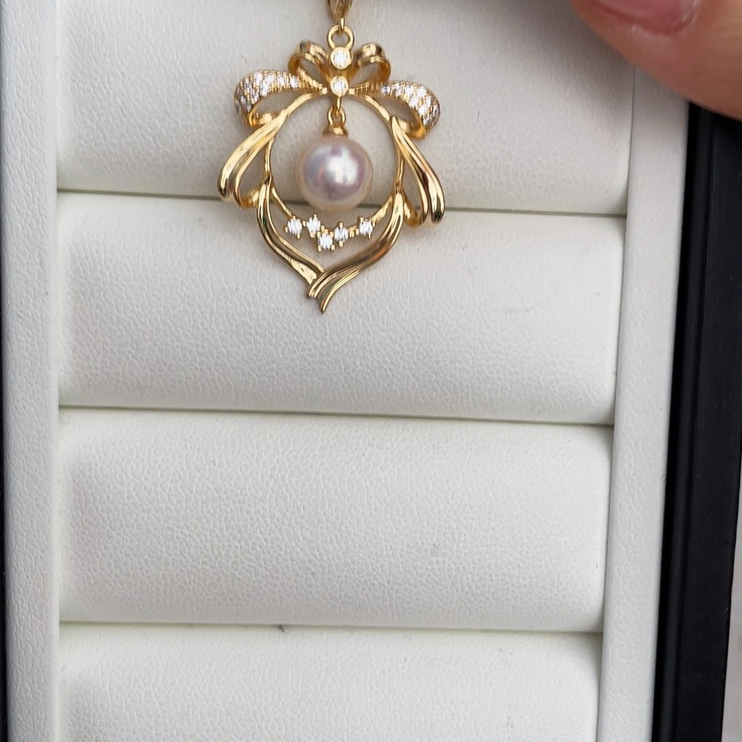 银S925镶嵌颈饰海水珍珠