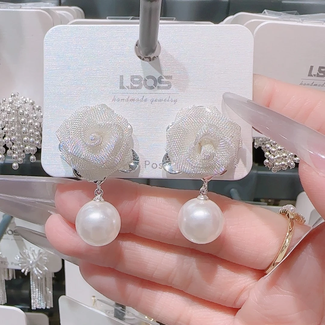 锆石铜合金925银耳环