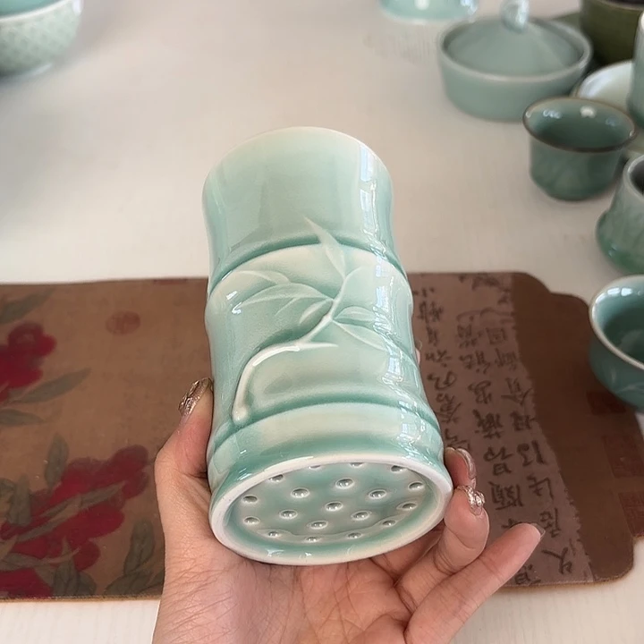 龙泉云间青瓷小米茶器