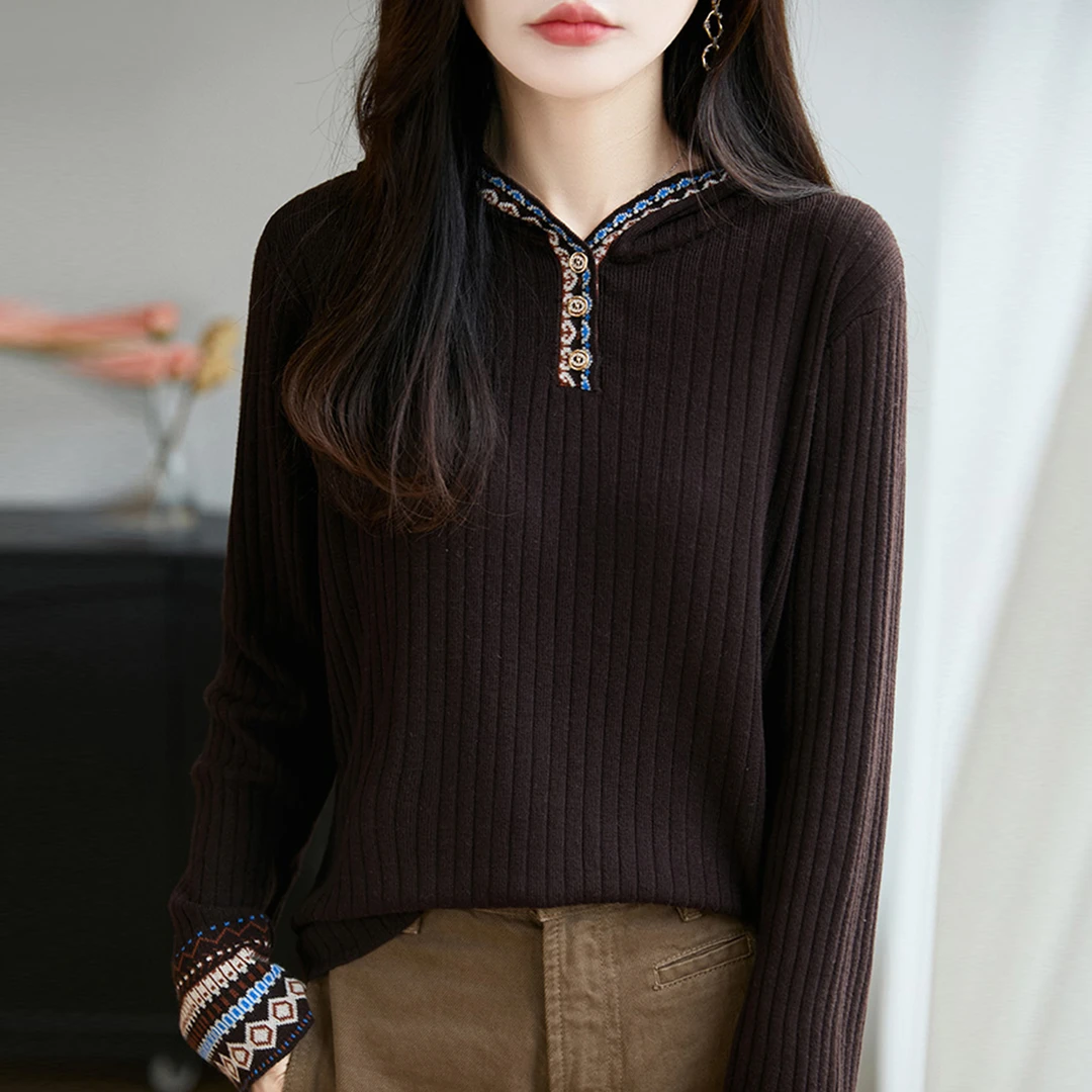 胖mm春秋大码连帽卫衣女士毛衣遮肚子显瘦上内搭可外穿针织打底衫