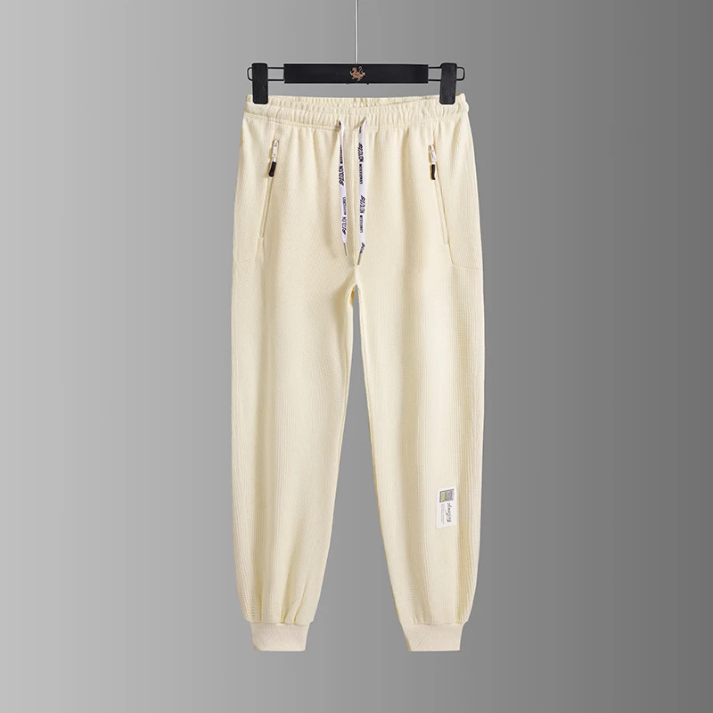 【8高品清货】粉色春款女裤户外休闲宽松版品质好华夫格面料