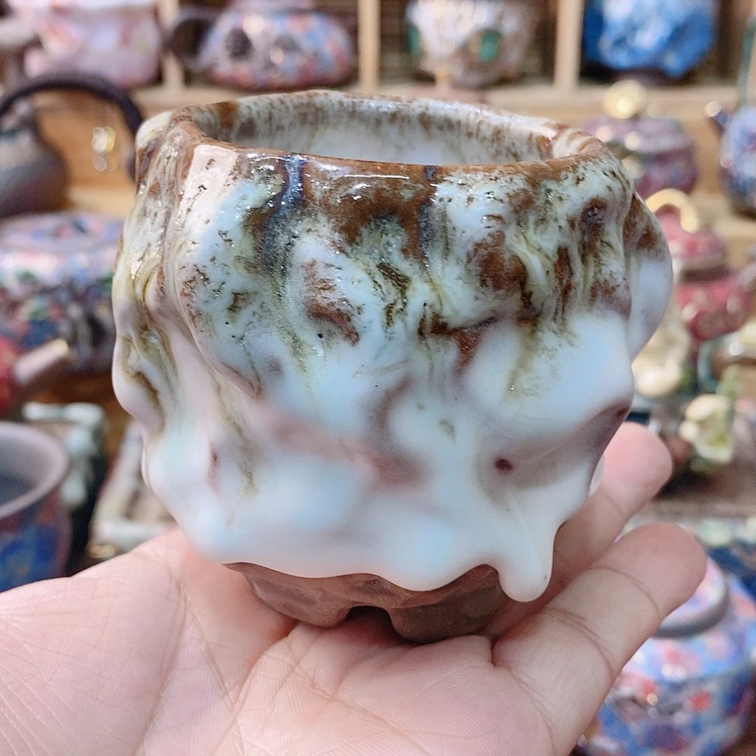粗陶志野柴烧茶器