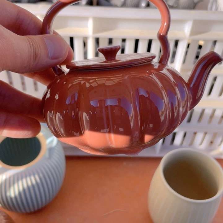 微瑕豇豆红岱烨提梁壶