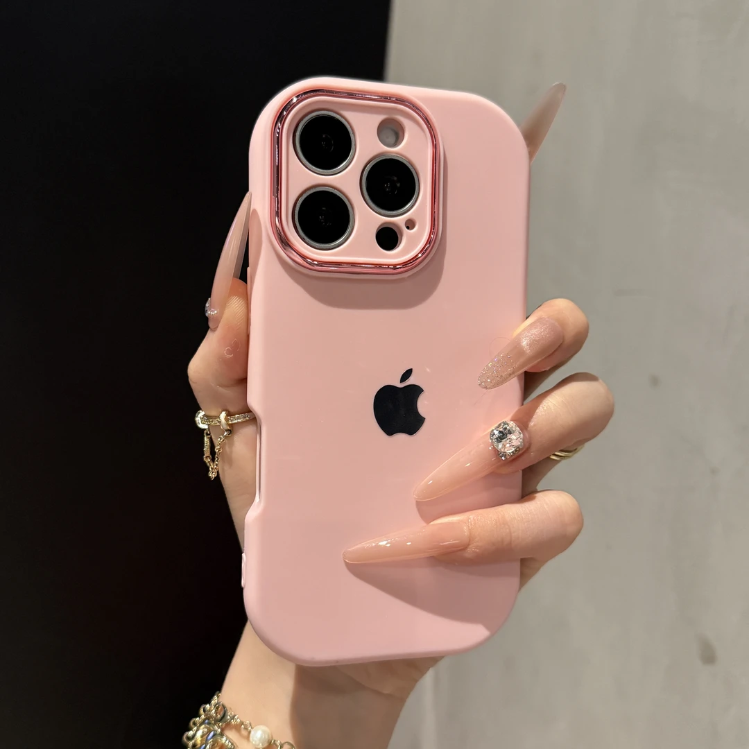 小众椭圆设计小胖妹适用苹果16手机壳iPhone15promax全包14防摔13