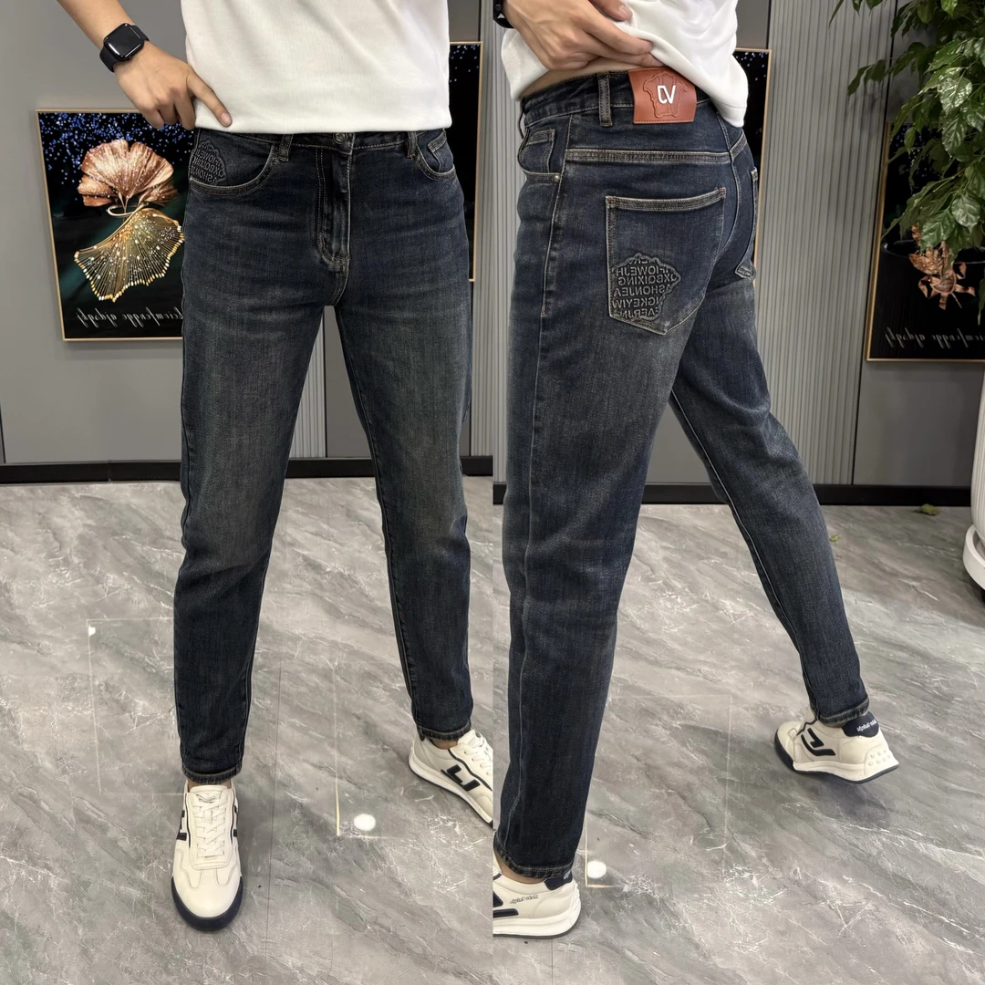 牛仔裤时尚潮流宽松显瘦男士长裤百搭休闲弹力小脚裤男简约舒适帅