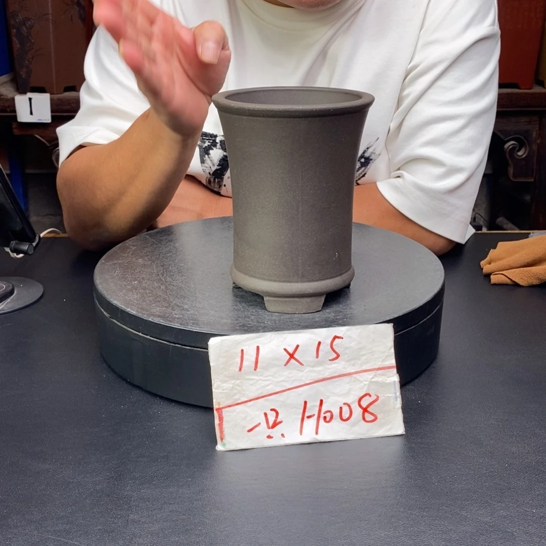 紫砂花盆货号一只H008