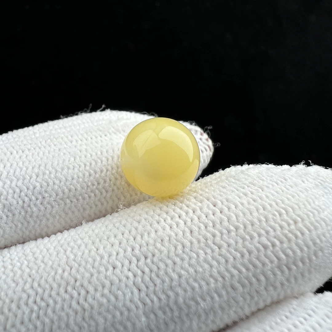 A2160天然原矿俄料蜜蜡 单珠10.4 mm支持复检