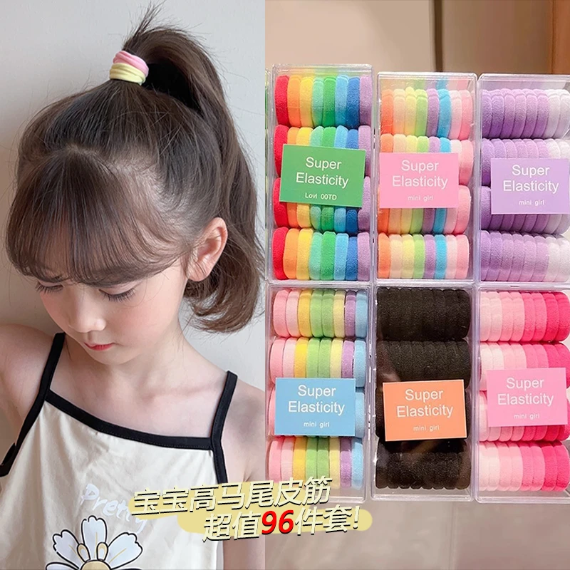 儿童发绳高端女款发圈编发橡皮筋头饰发型女孩扎头发6-12岁高弹力