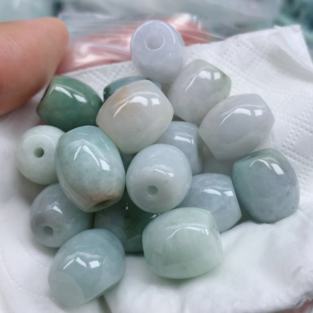 翡翠未镶嵌项链珠珠