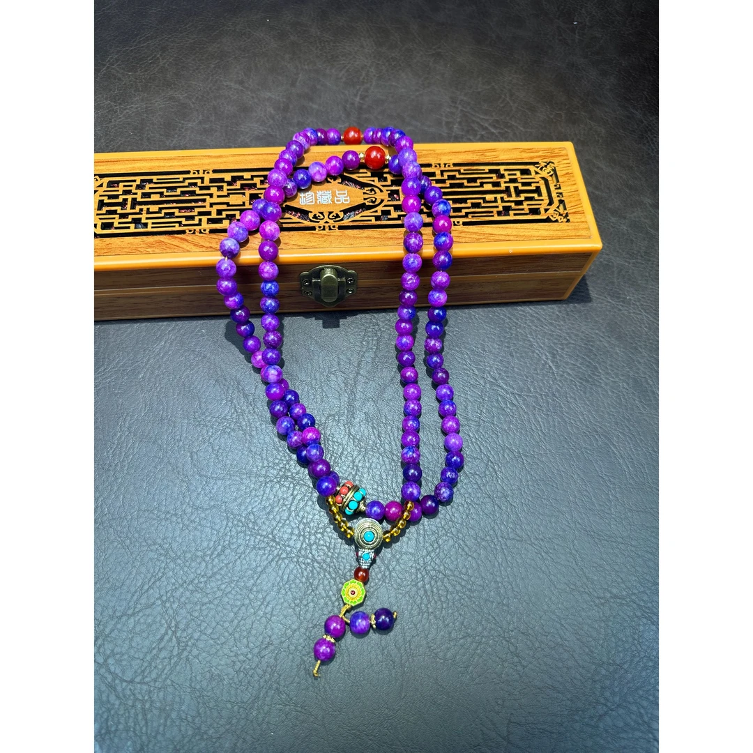 9919 梦幻紫108珠8mm精品手串st9919（无礼盒）