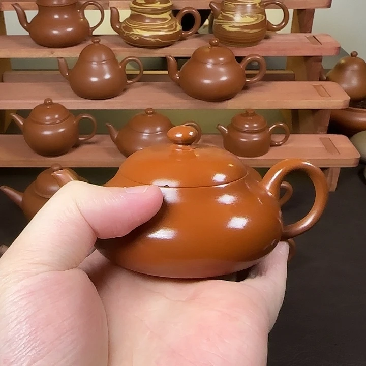 紫砂茶杯80cc微瑕扁梨