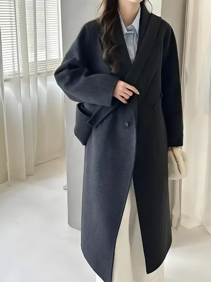 4201-4400号秋冬时尚百搭双面呢羊毛大衣