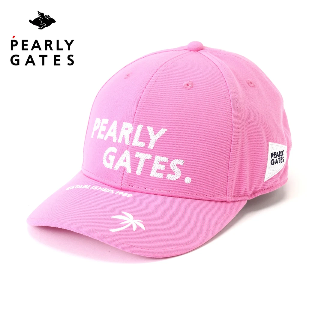 PEARLY GATES高尔夫球帽PG女士遮阳帽有顶鸭舌帽粉色运动帽子
