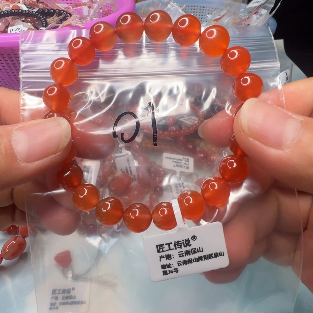 南红玛瑙手串未镶嵌01