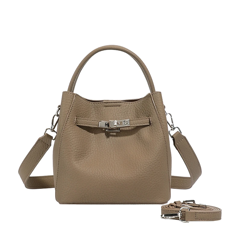 【BAOPO】2025秋季轻奢复古女士经典单肩斜挎凯莉包