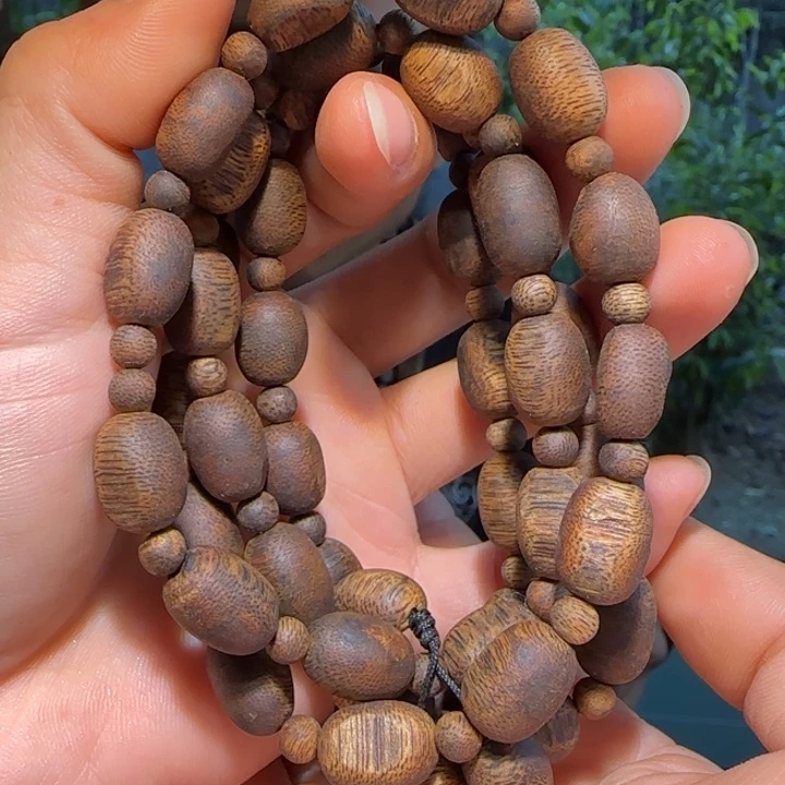 手串沉香海南老白棋链子33.4克