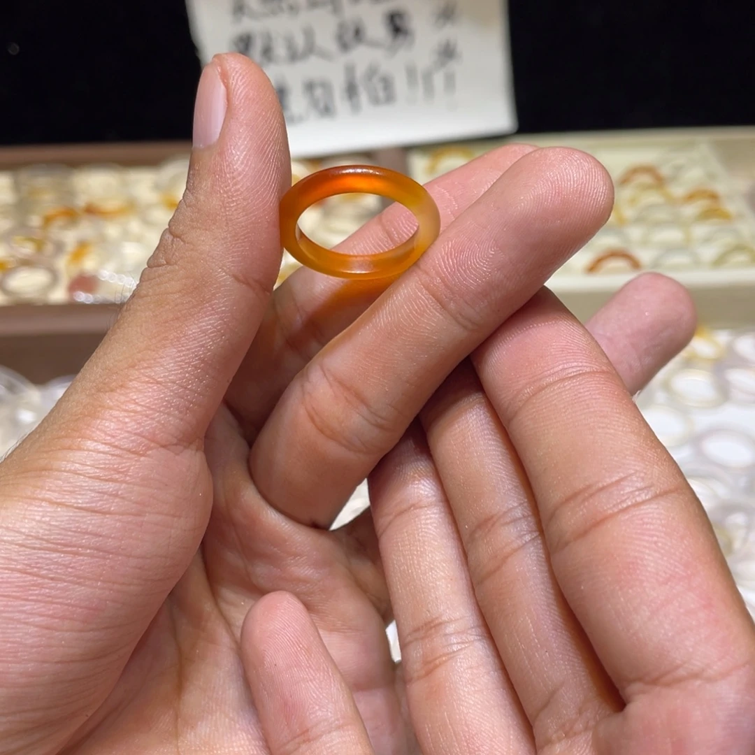 玛瑙/玉髓未镶嵌戒指55号港15