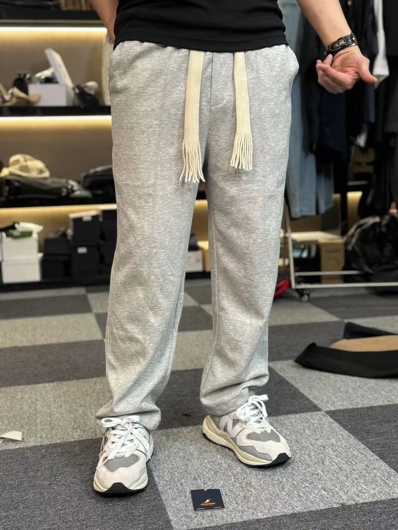 30359-男士宽松抽绳束腿休闲裤日系九分运动裤