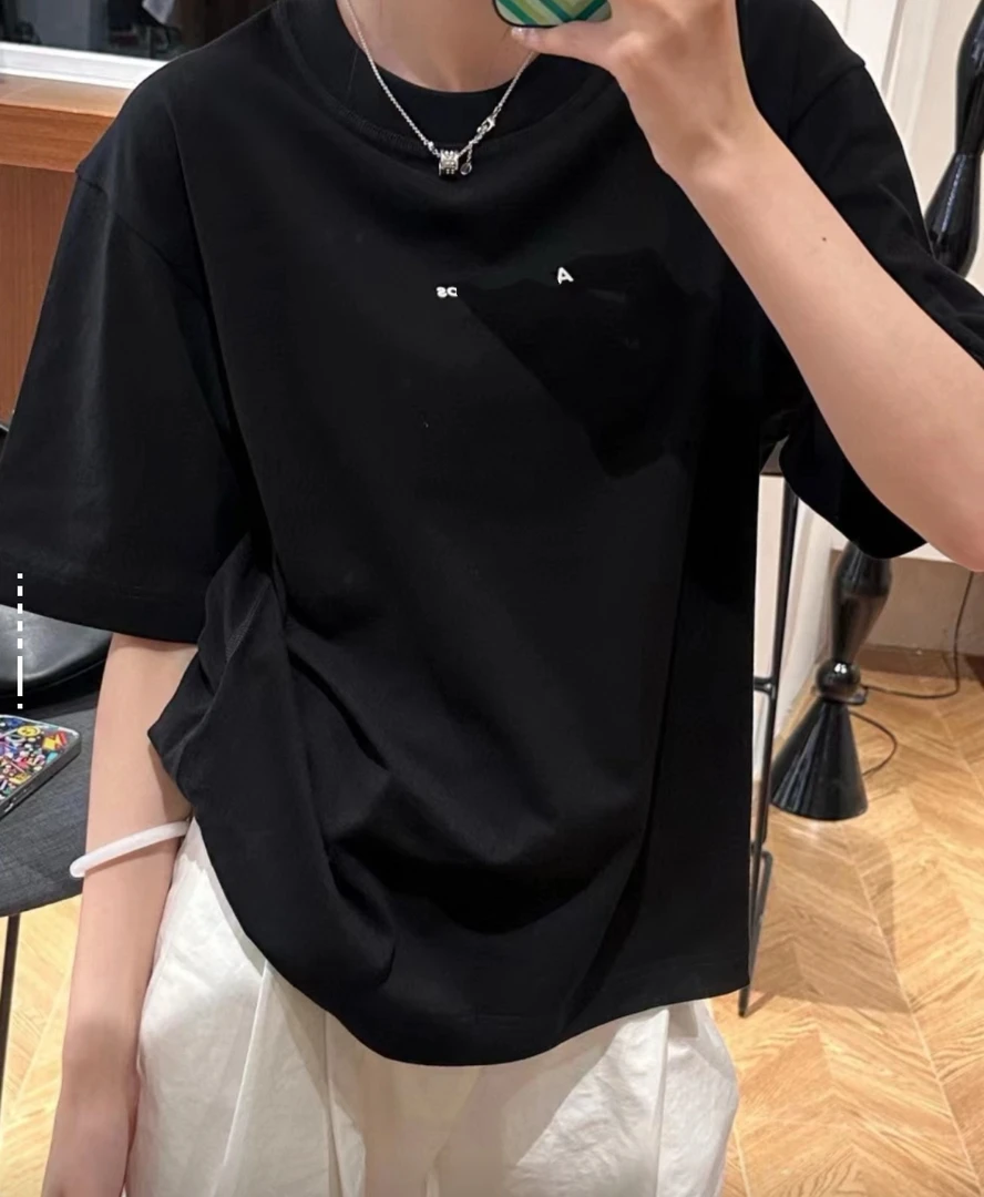 A*黑白短袖小标男女同款