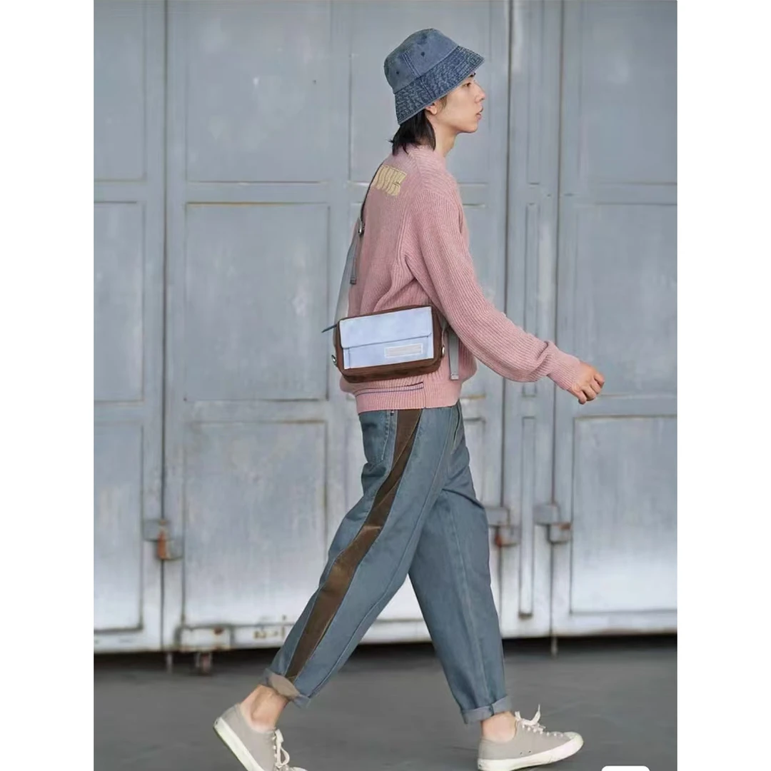 潮牌男女休闲时尚百搭牛仔长裤12960-A12-1和A12-5