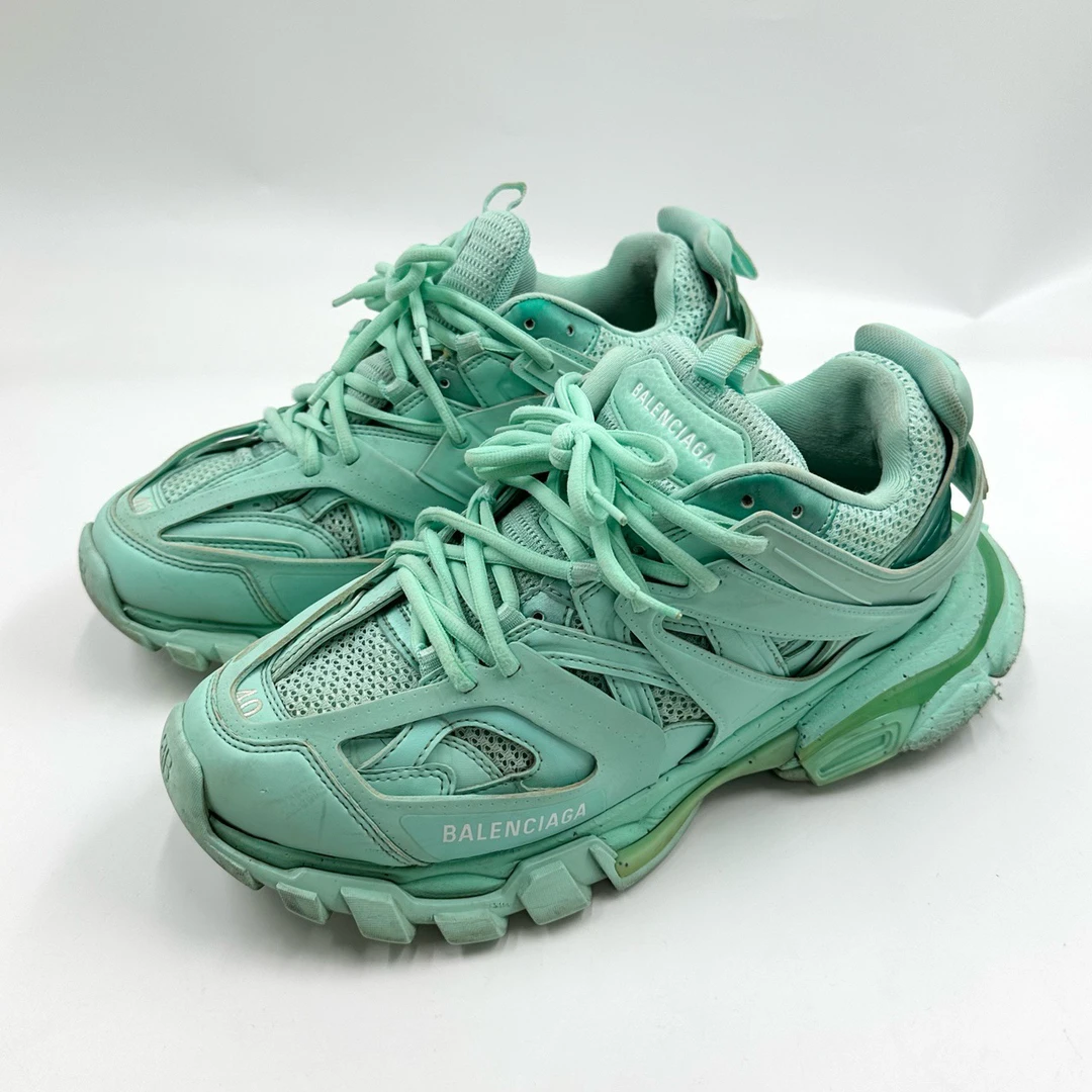 95新 Balenciaga/巴黎世家 40码/track薄荷绿老爹鞋/06245