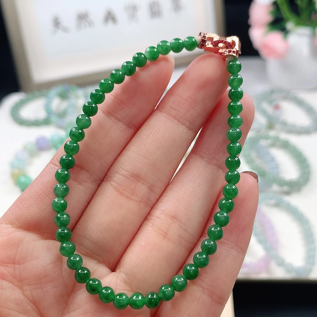 翡翠未镶嵌手链4.2mm