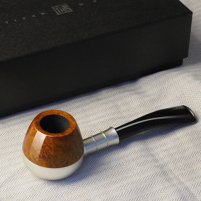 [匠著烟斗]Q-pipe石楠木烟斗可拆斗钵不积水新手入门神器王子弯斗