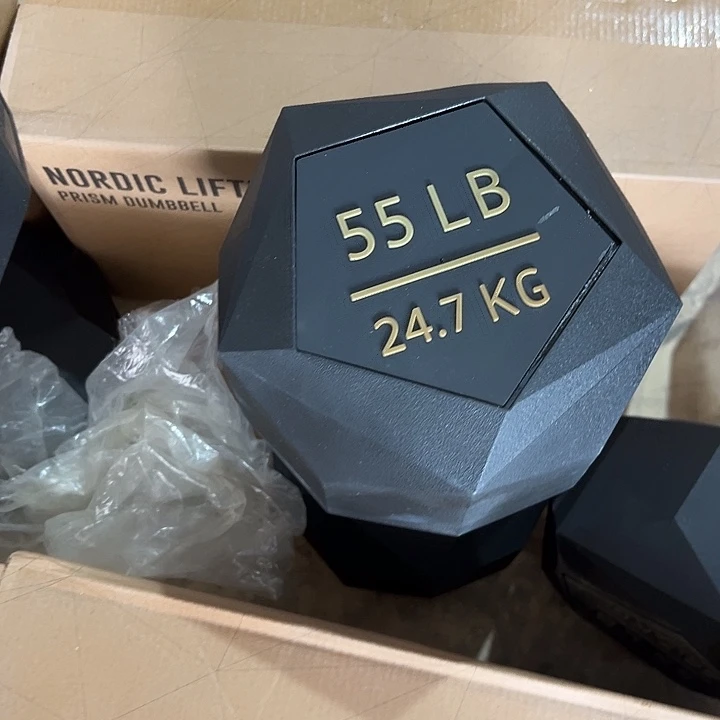 全新多边形24.7公斤哑铃一对