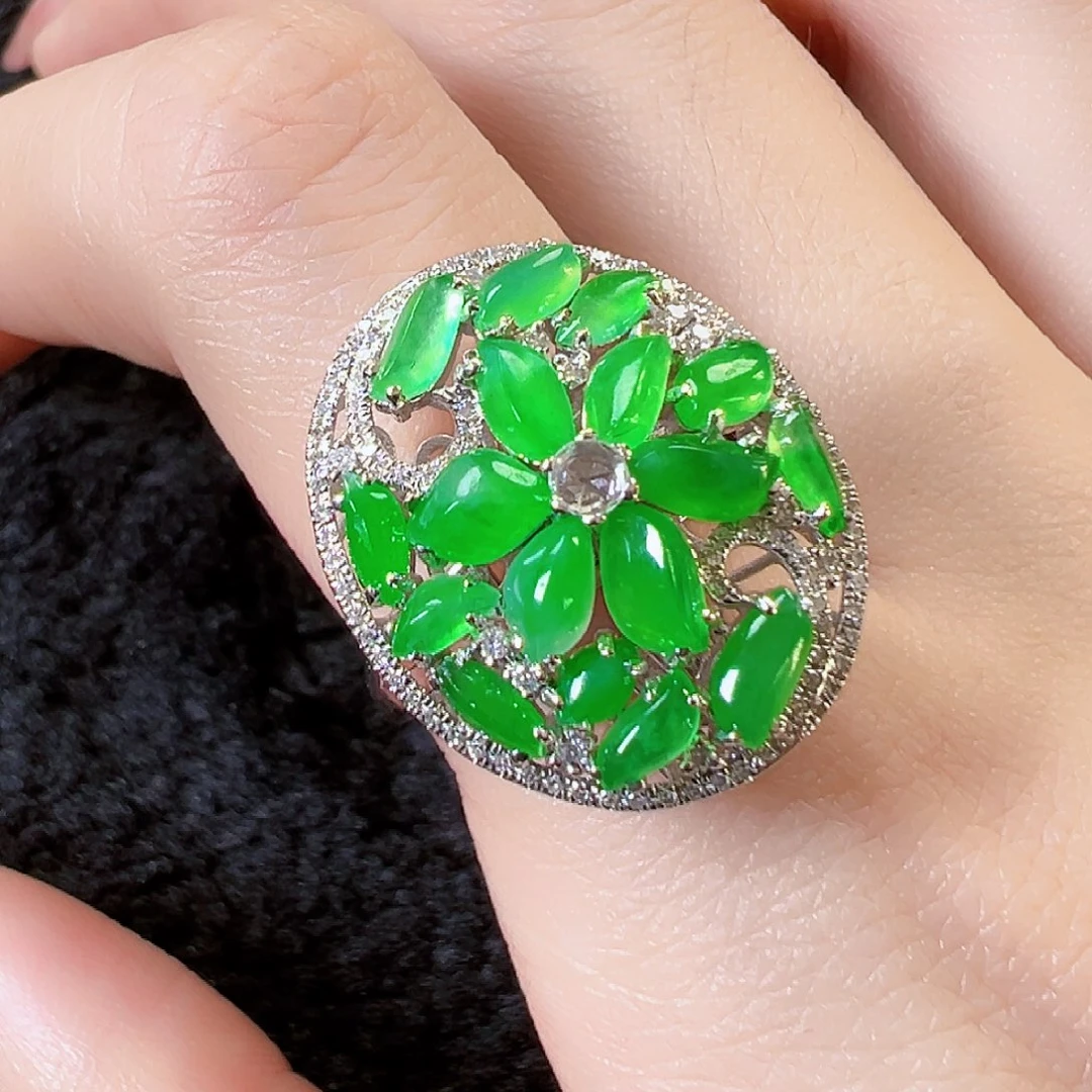 翡翠戒指18K金镶嵌【福利款】签收后24小时鉴赏期