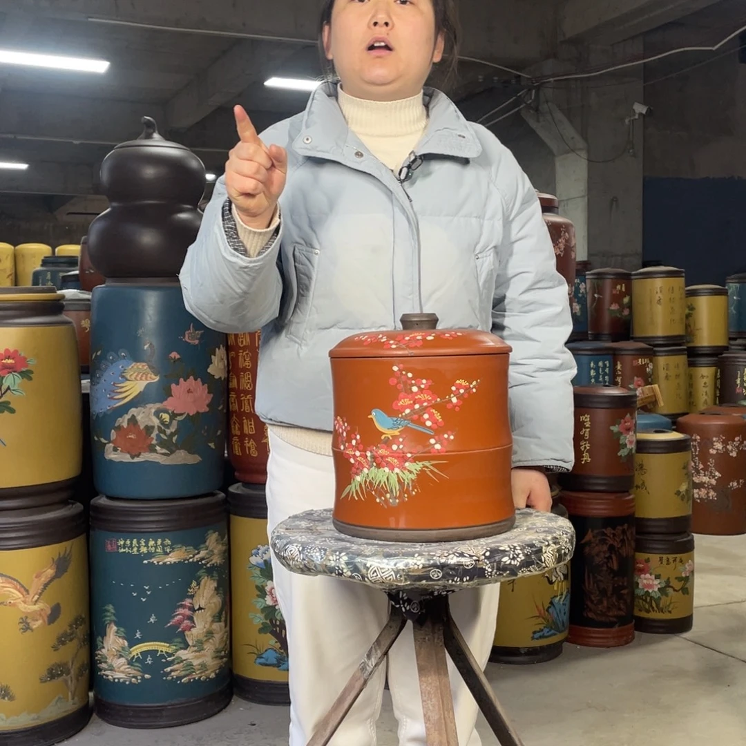 宜兴原矿紫砂茶叶罐