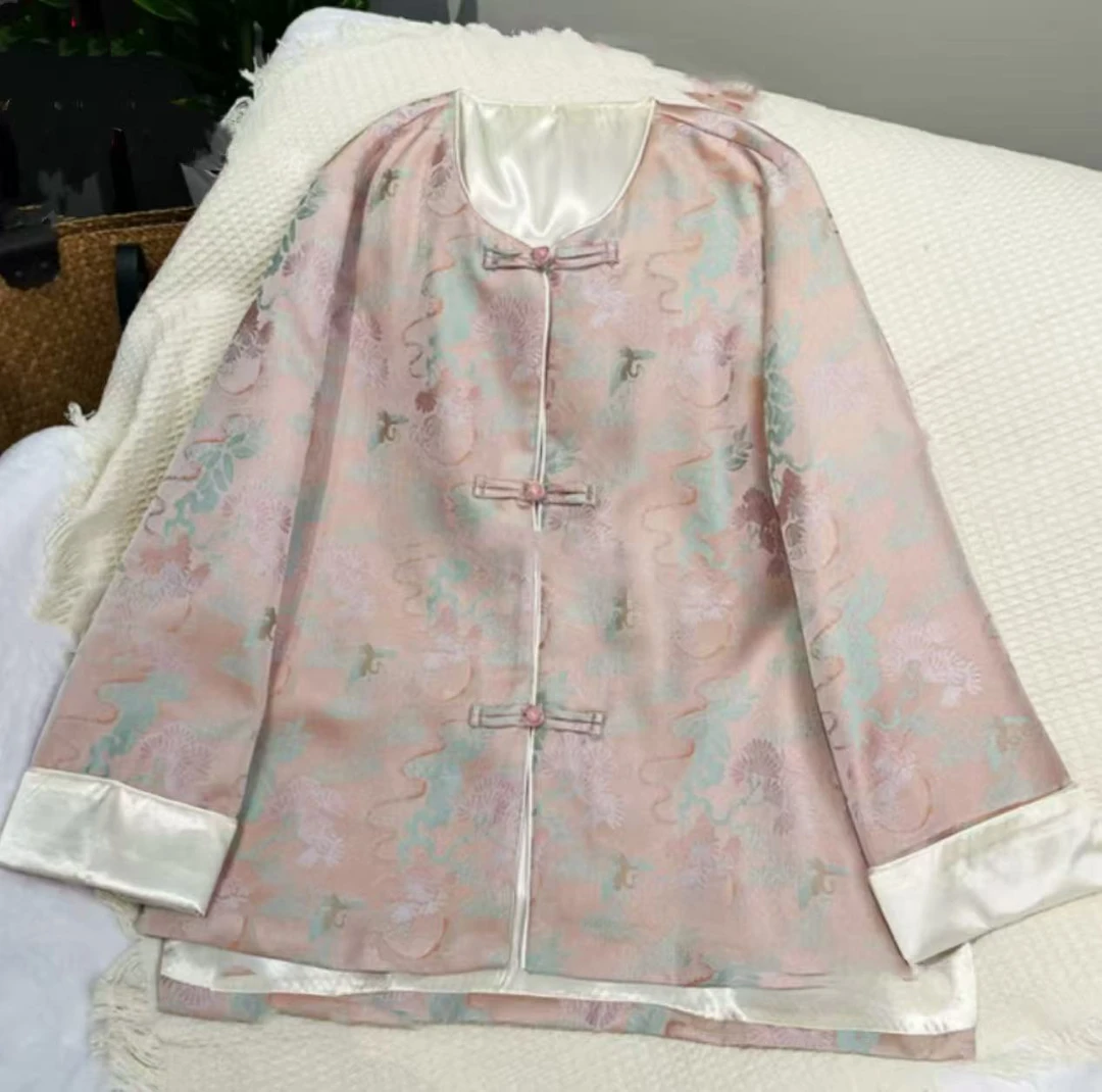 新中式2025新款提花盘扣气质百搭外套（春秋款）#888