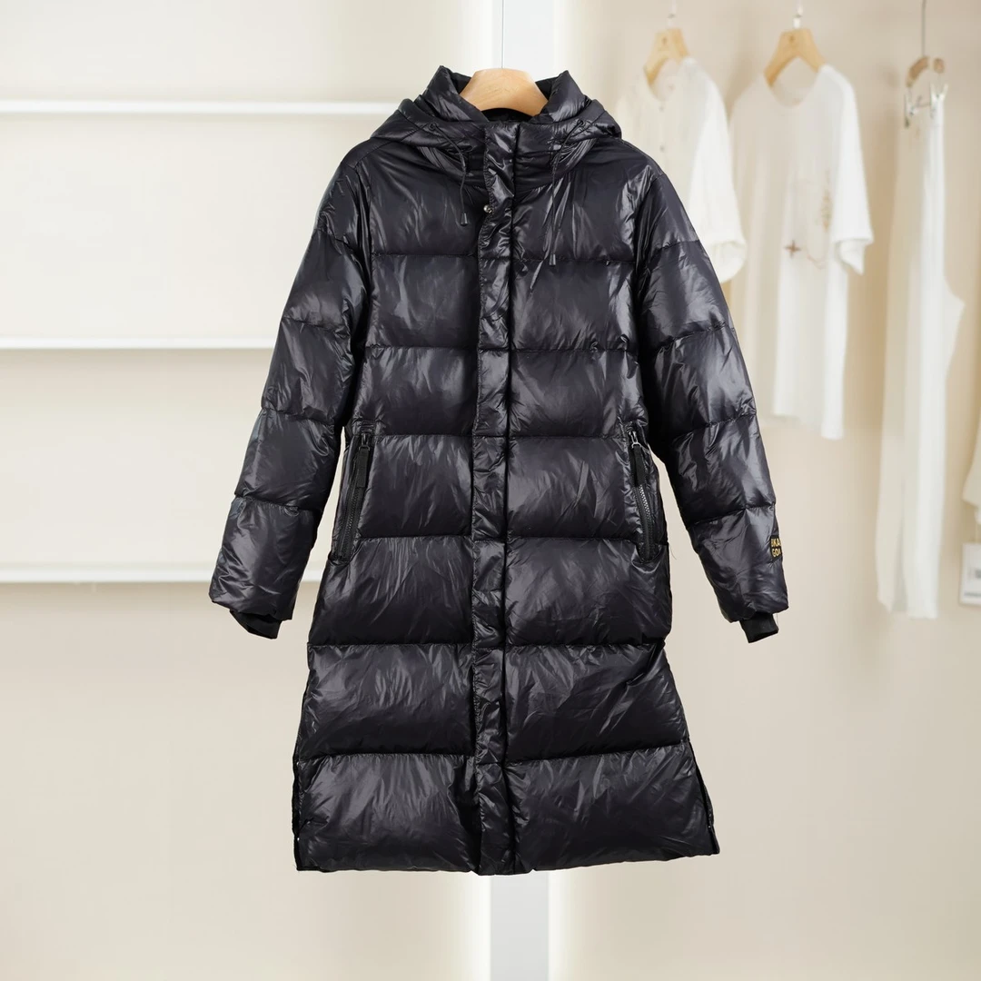 麦迪尚品  5090718长款百搭连帽羽绒服冬季女装专柜撤柜正品