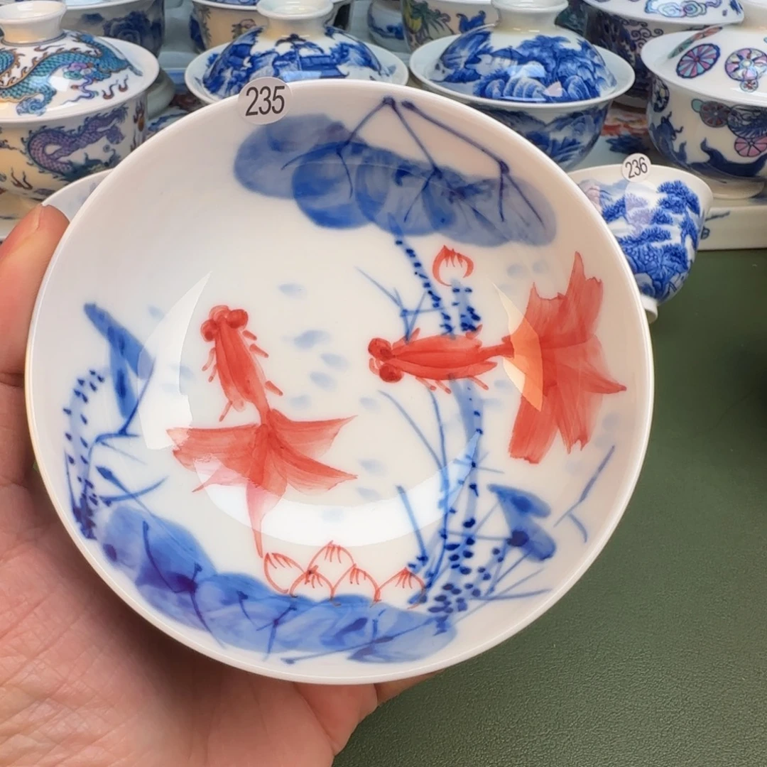 纯手工纯手绘茶具石头235