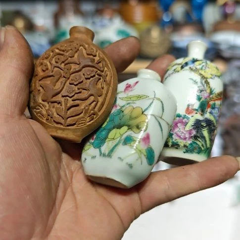 琉璃手工艺品手工艺品摆件木平木罐