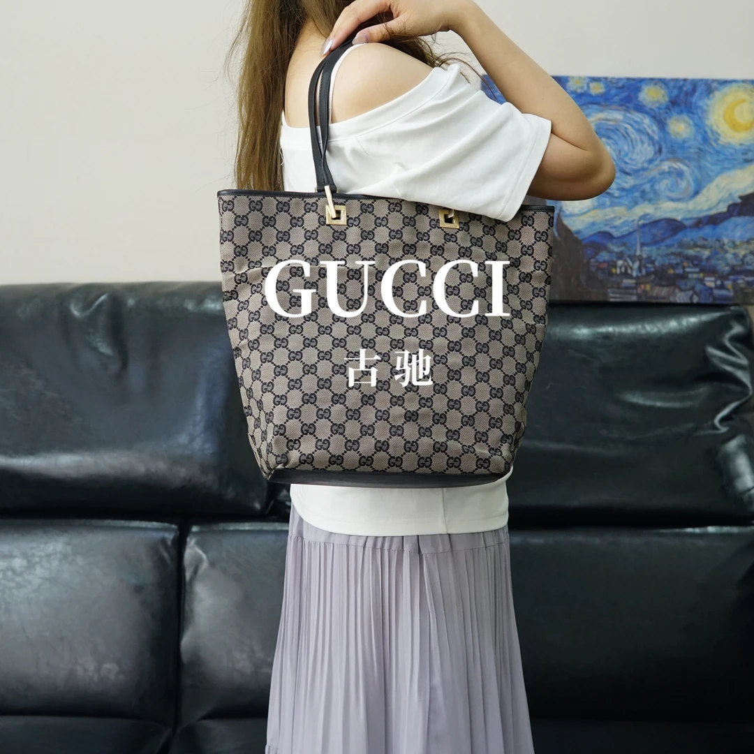 95新 GUCCI/古驰 蓝花水桶包/YW06307030/7030