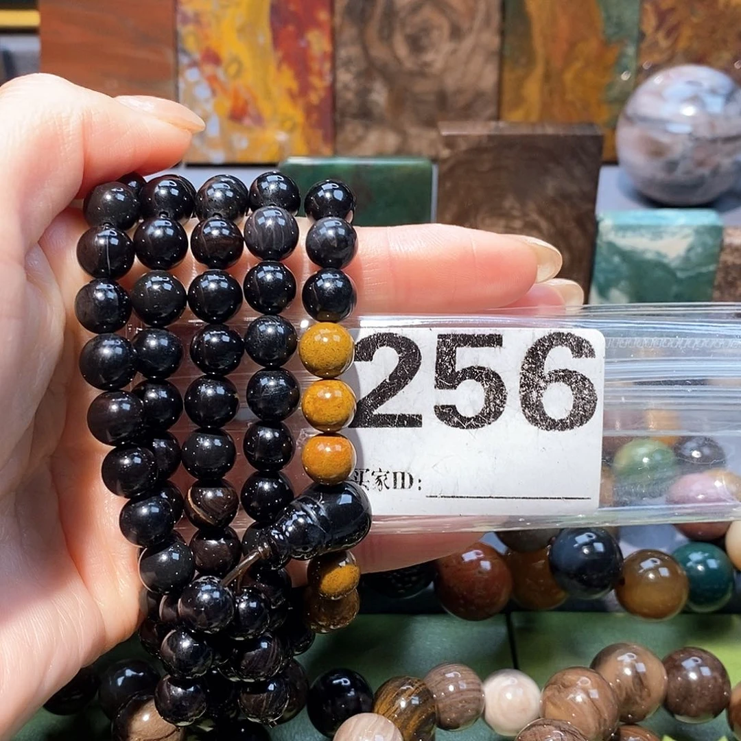 未镶嵌天然北票硅化玉手串108硅化玉