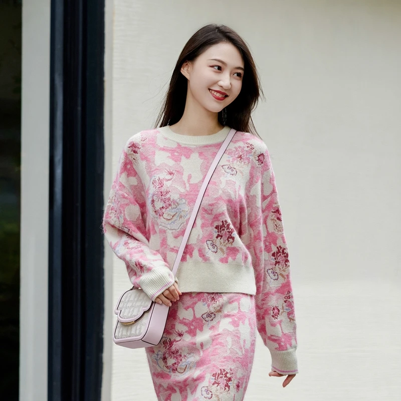 [雅莹国风 国潮系列]EP雅莹毛混纺针织衫 新品9501A