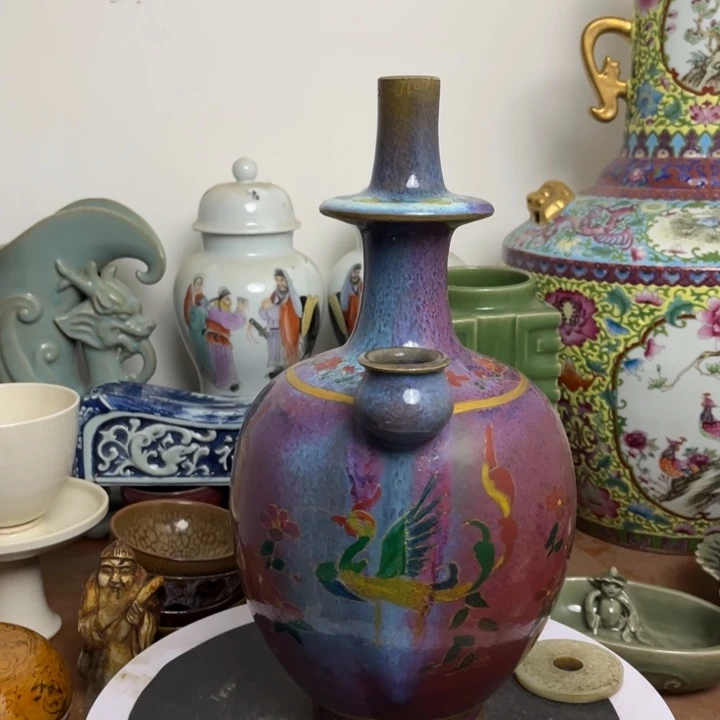 紫砂花瓶瓷器瓷器