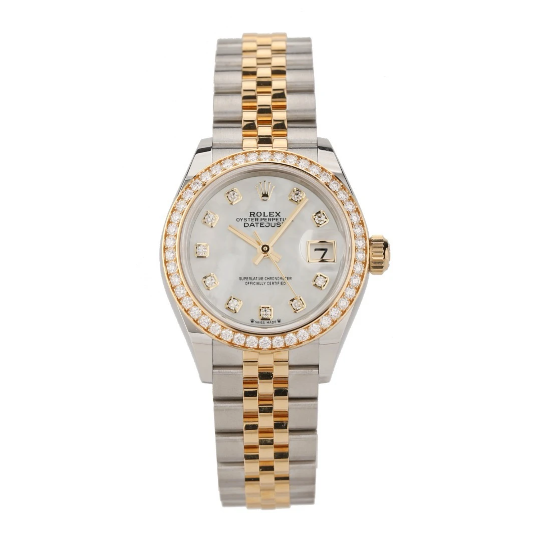 99新 Rolex/劳力士 奢侈品/间金日志279383贝母盘28mm原钻全套