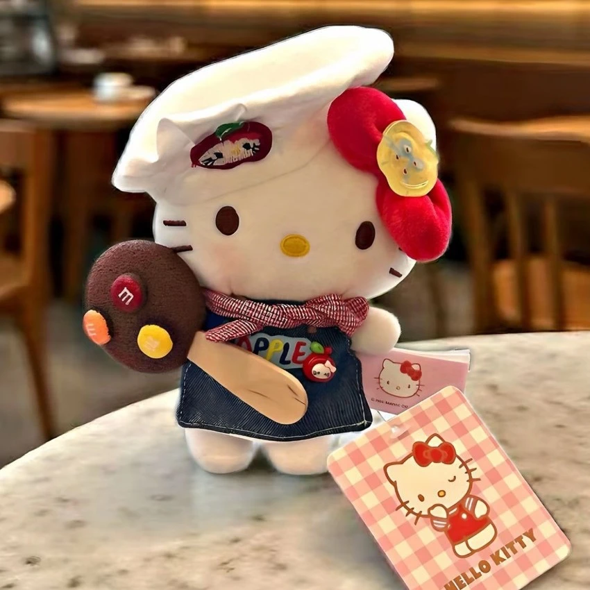 【正版】可爱HelloKitty巧克力棒甜心kt猫毛绒公仔包包挂件送女友